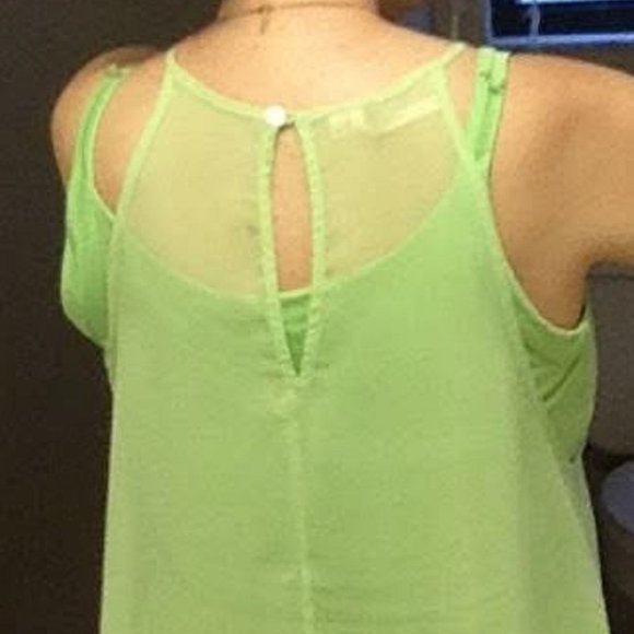 Green Fringe Tank Top | Boho Chic | Festival Ready | Size M - Picture 4 of 14